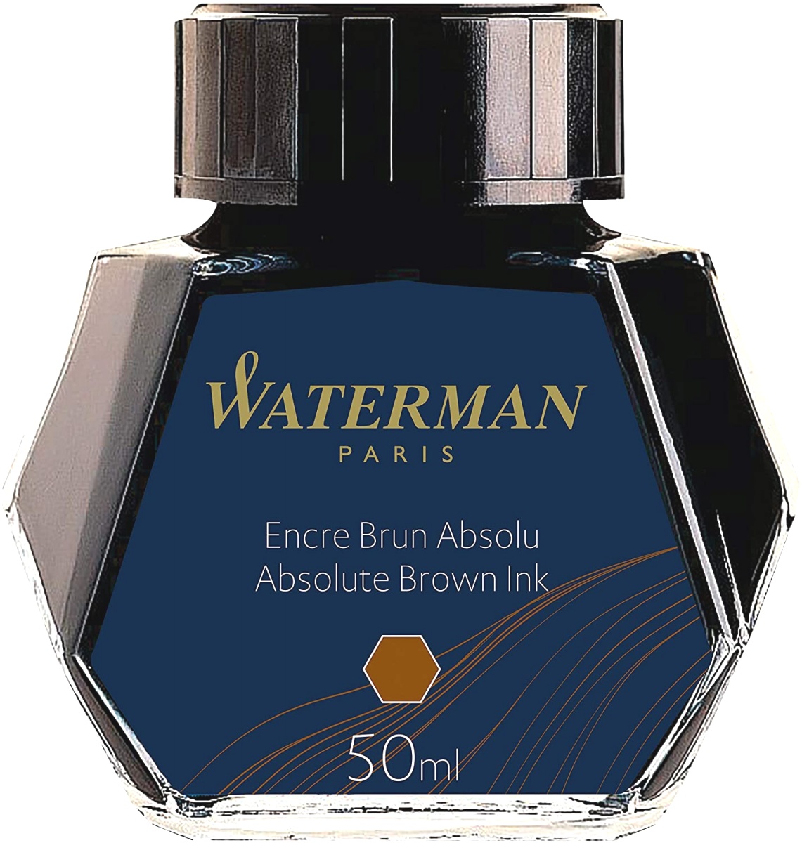 Флакон с коричневыми чернилами для перьевых ручек Waterman, Absolute Brown