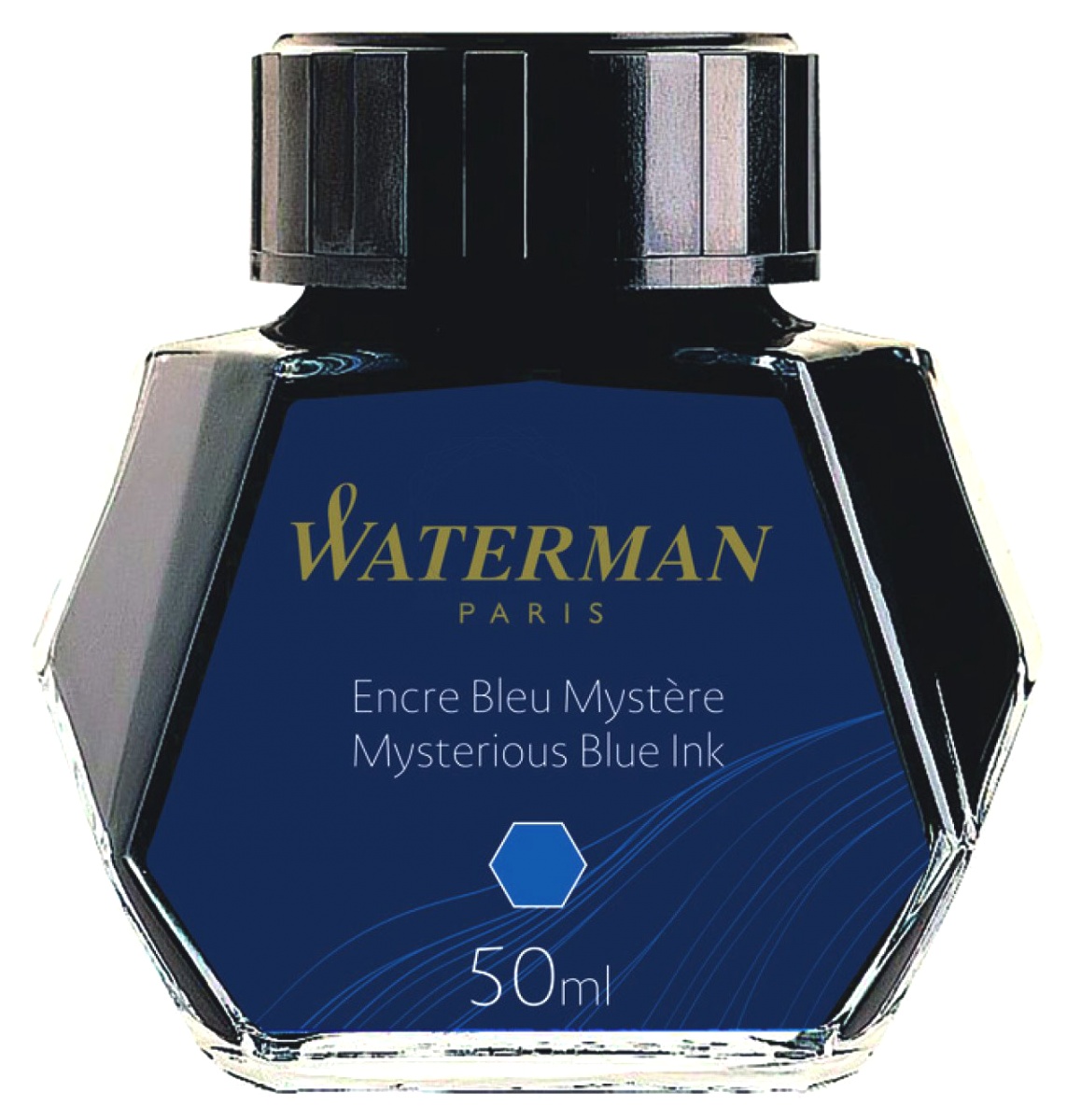  Флакон с сине-черными  чернилами для перьевой ручки Waterman, Mysterious Blue