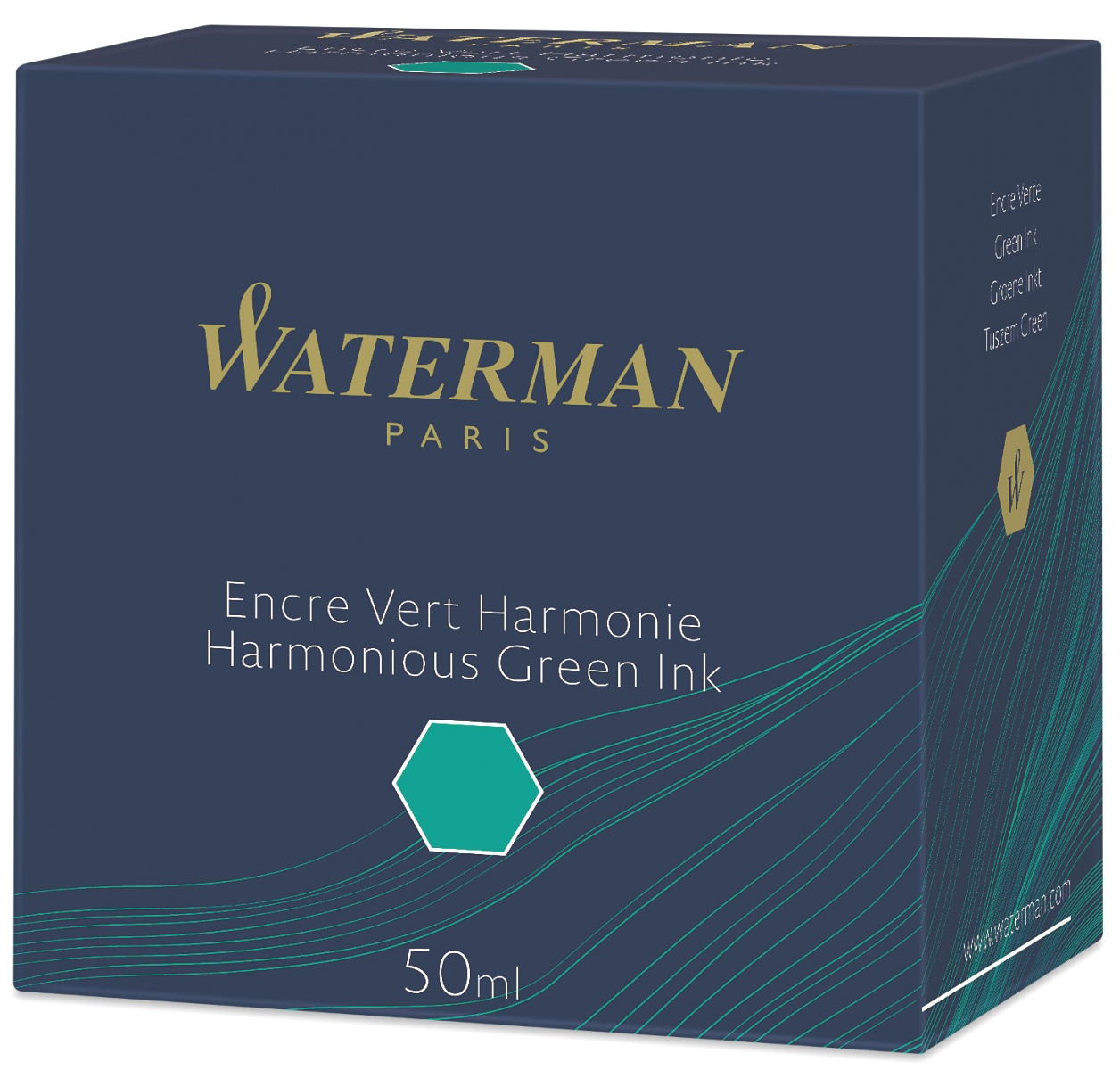 Флакон с зелеными чернилами для перьевой ручки Waterman, Harmonius Green, фото 3
