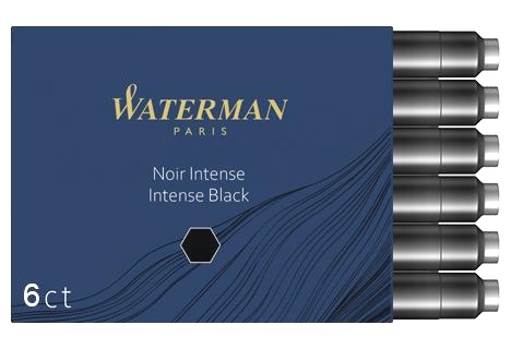 Мини картриджи с черными чернилами для перьевой ручки Waterman, Intense Black, фото 3