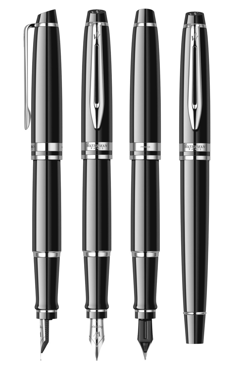  Набор Waterman 2020: перьевая Expert 3 Essential, Laque Black CT (Перо M) + чехол для ручки, фото 4