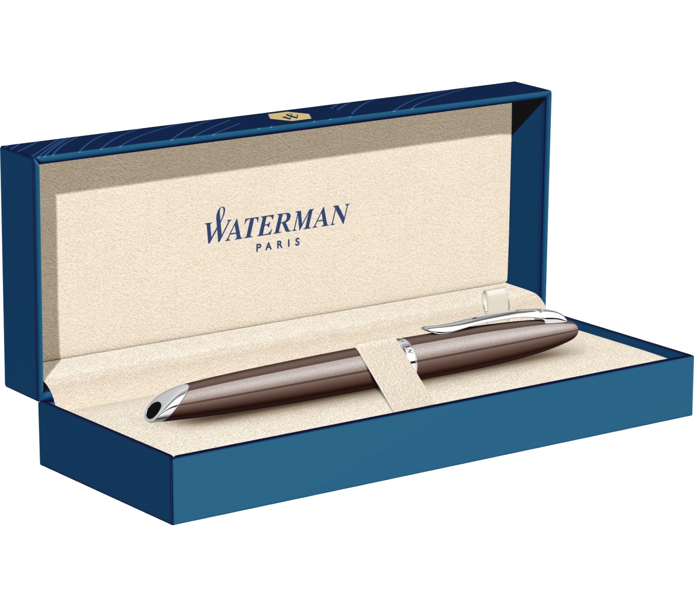 Перьевая ручка Waterman Carene, Frosty Brown ST (Перо F), фото 9