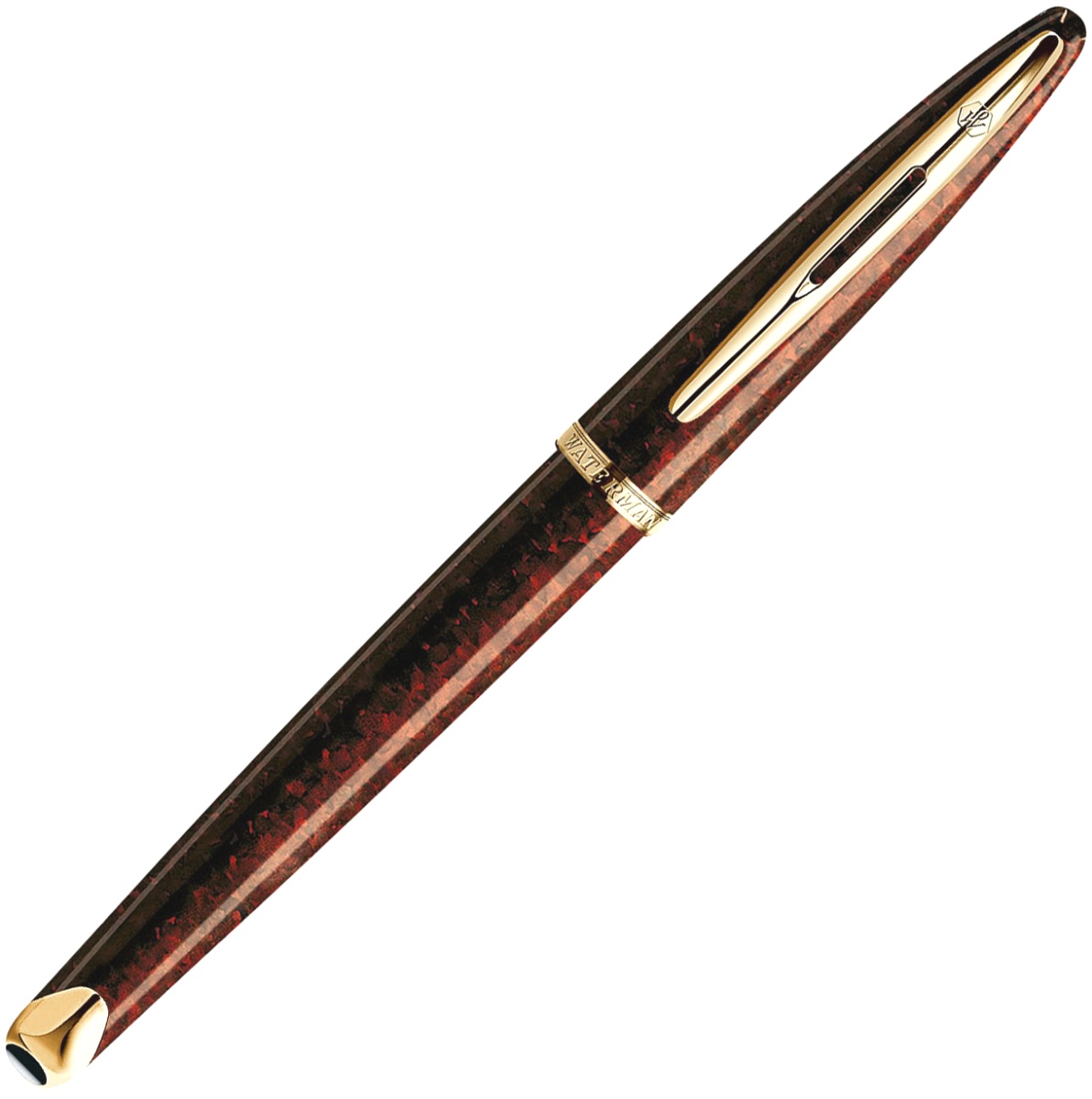 Перьевая ручка Waterman Carene, Marine Amber GT (Перо F), фото 2