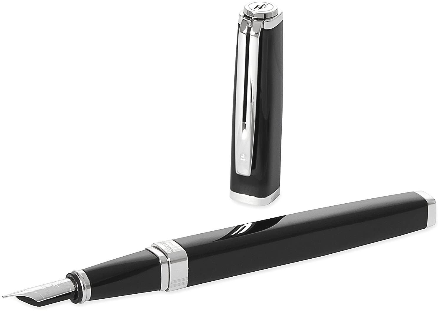 Перьевая ручка Waterman Exception Slim, Black Lacquer ST (Перо F), фото 3
