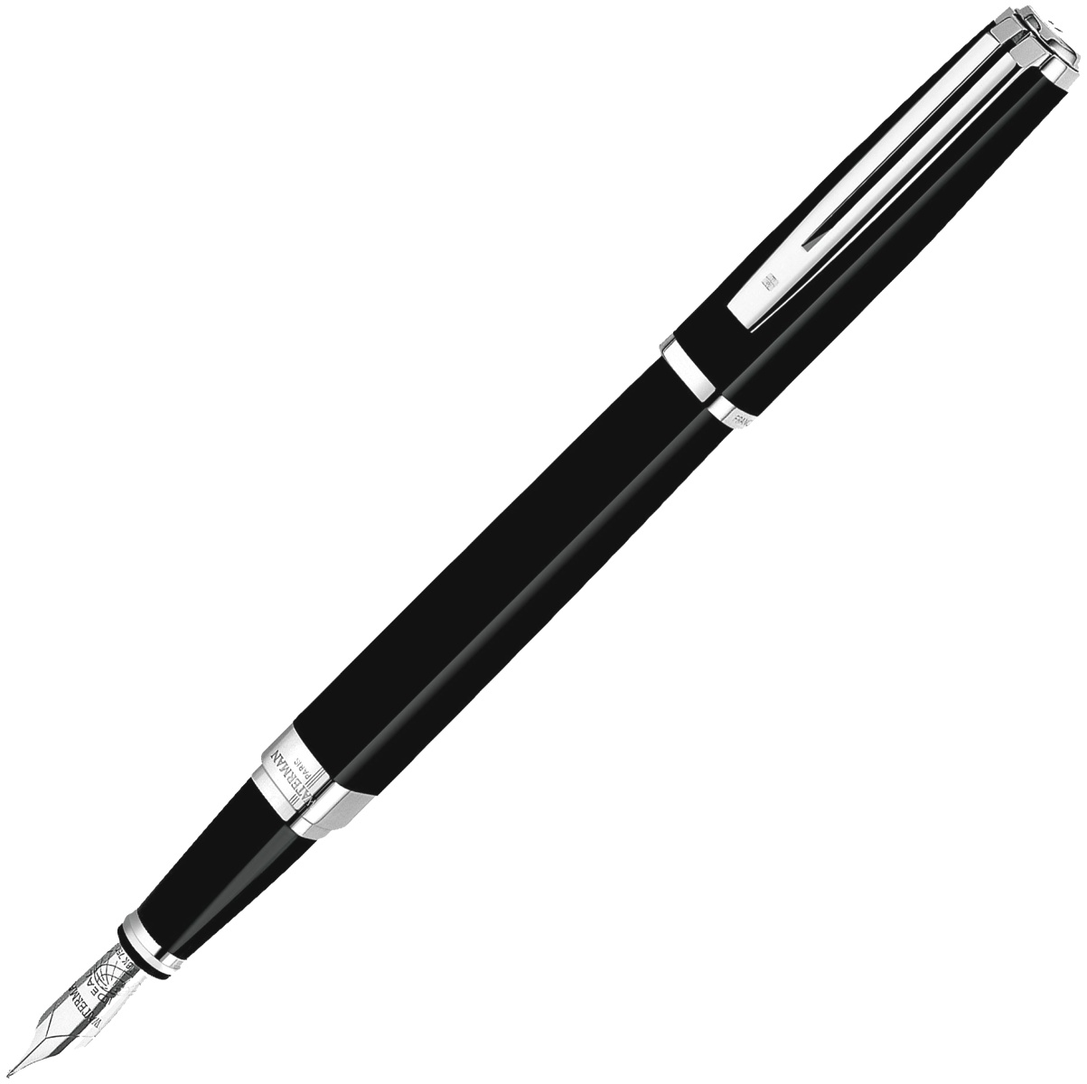 Перьевая ручка Waterman Exception Slim, Black Lacquer ST (Перо M)