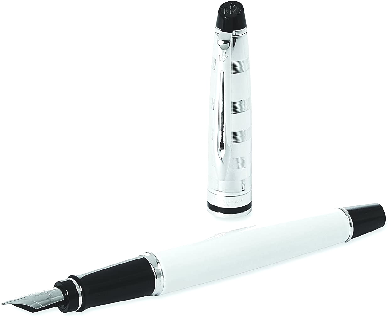 Перьевая ручка Waterman Expert 3 Deluxe, White CT (Перо F), фото 8