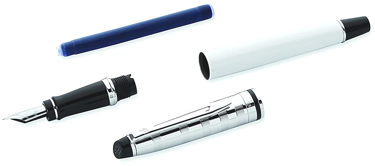 Перьевая ручка Waterman Expert 3 Deluxe, White CT (Перо F), фото 9