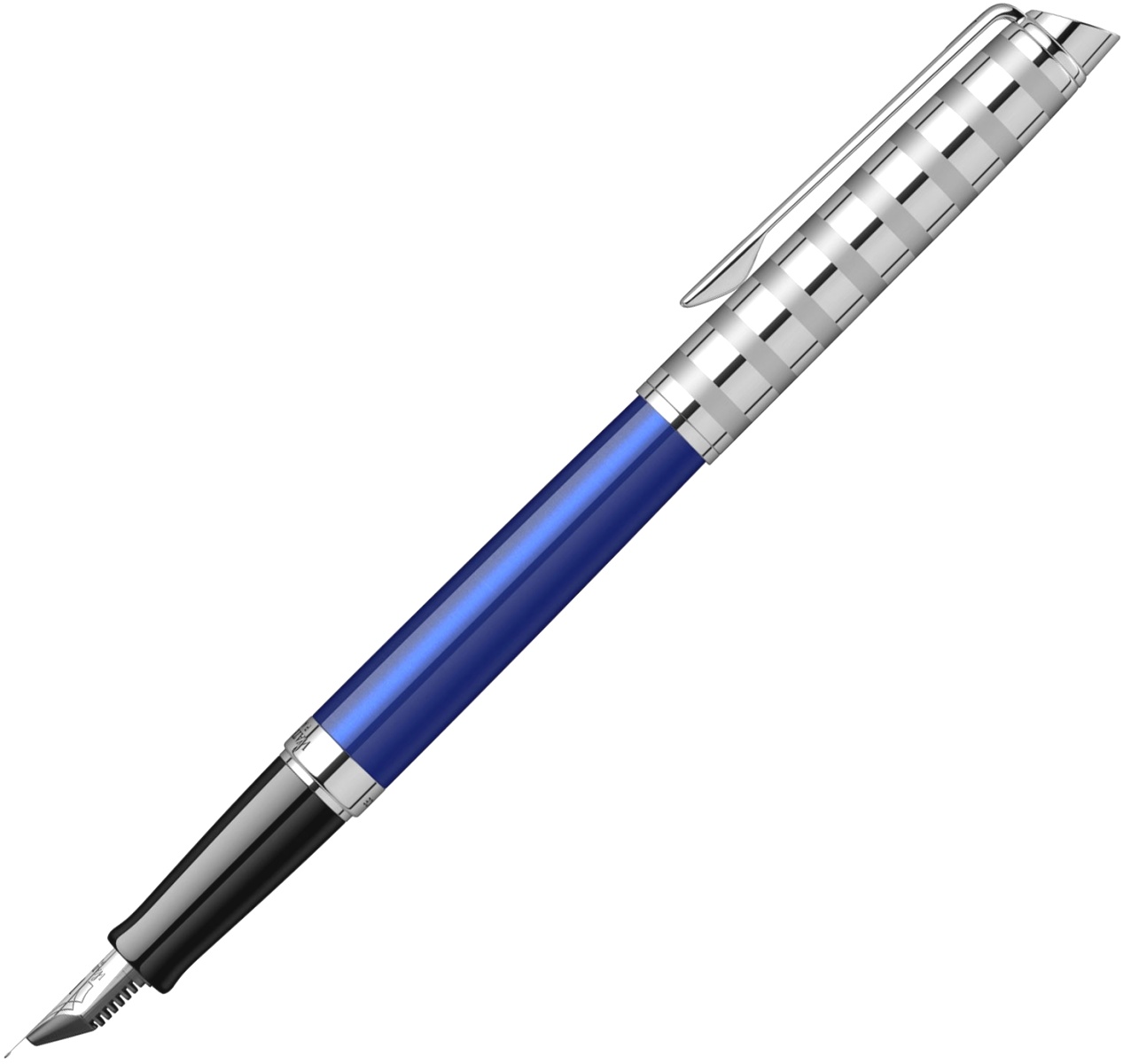  Ручка перьевая Waterman Hemisphere Deluxe 2020, Marine Blue CT (Перо F), фото 2
