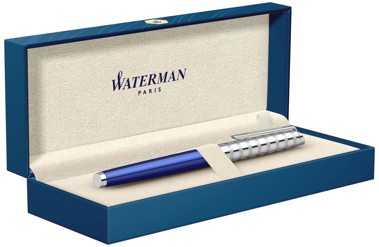 Ручка перьевая Waterman Hemisphere Deluxe 2020, Marine Blue CT (Перо F), фото 5