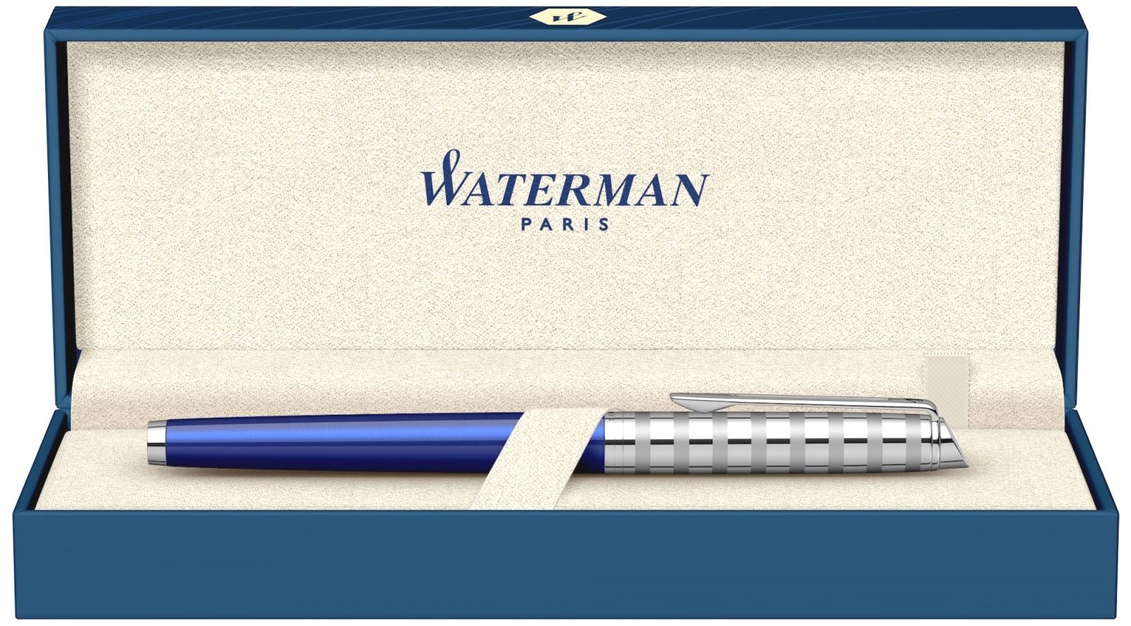  Ручка перьевая Waterman Hemisphere Deluxe 2020, Marine Blue CT (Перо F), фото 6
