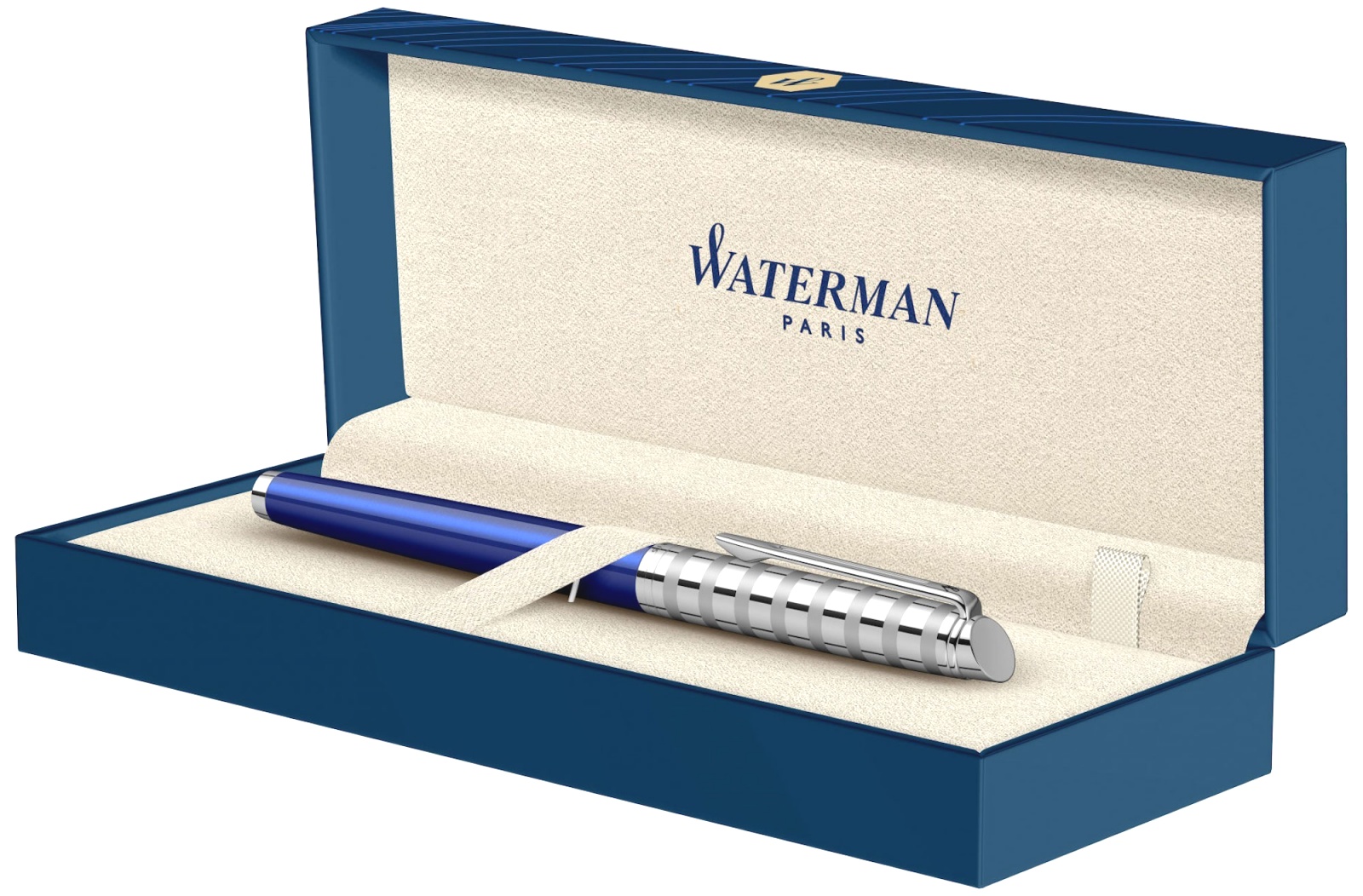 Ручка перьевая Waterman Hemisphere Deluxe 2020, Marine Blue CT (Перо F), фото 7