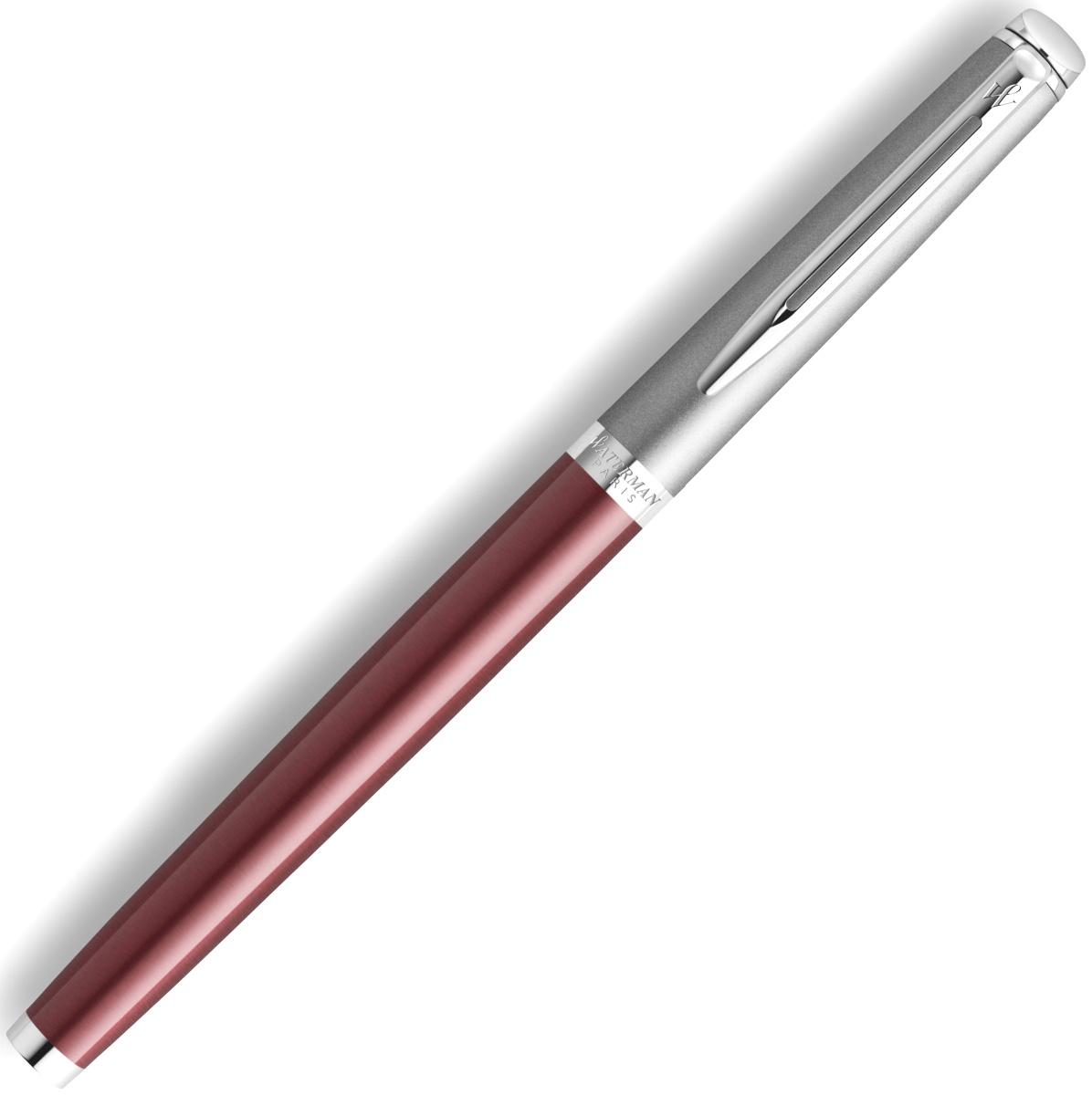  Ручка перьевая Waterman Hemisphere, Matte SS Red CT (Перо F), фото 3