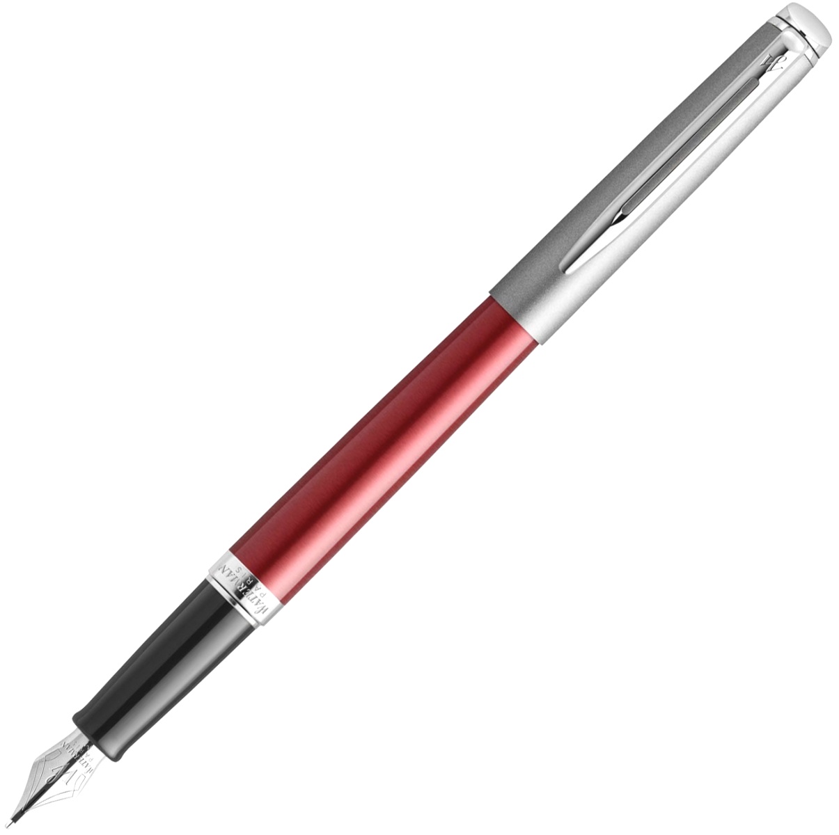  Ручка перьевая Waterman Hemisphere, Matte SS Red CT (Перо F)