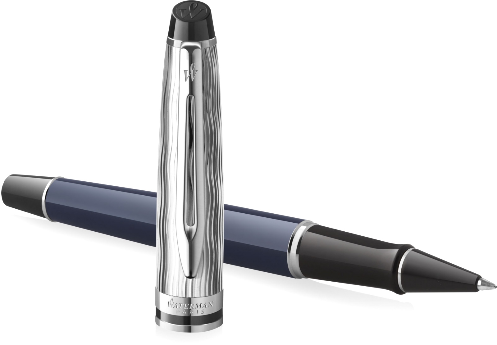  Ручка-роллер Waterman Expert 3 SE Deluxe L`Essence, Blue CT, фото 4