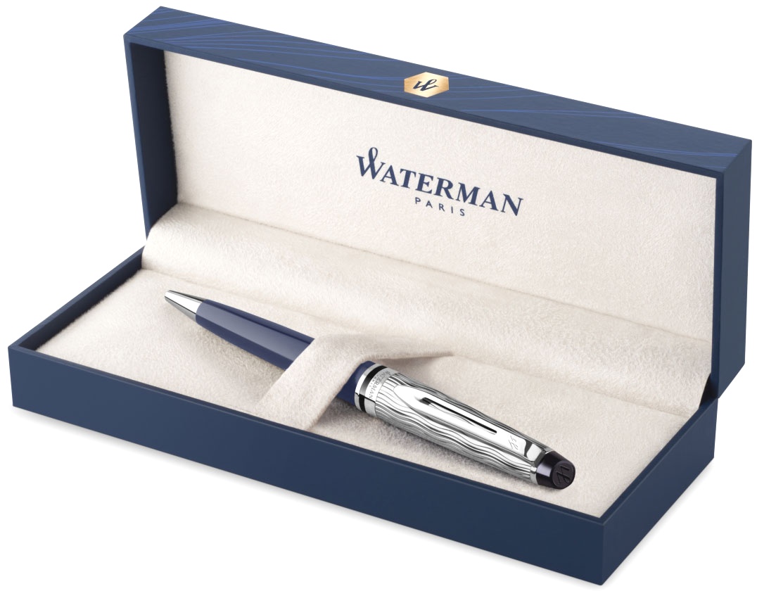  Ручка шариковая Waterman Expert 3 SE Deluxe L`Essence, Blue CT, фото 4