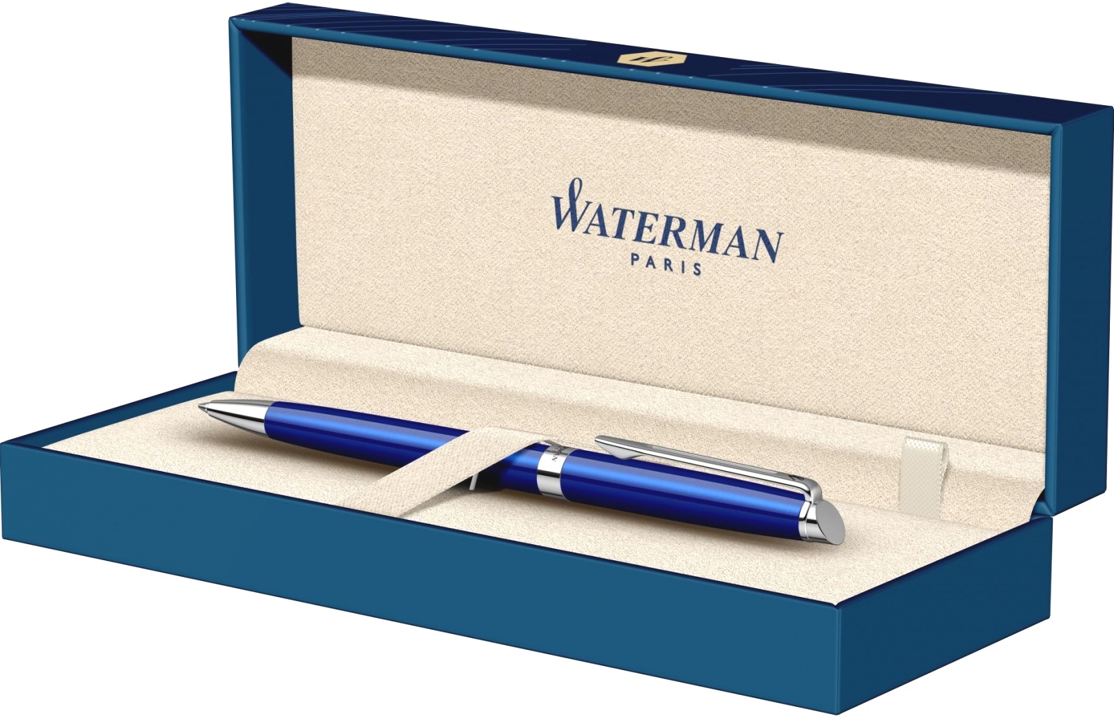  Ручка шариковая Waterman Hemisphere 2018, Bright Blue CT, фото 4