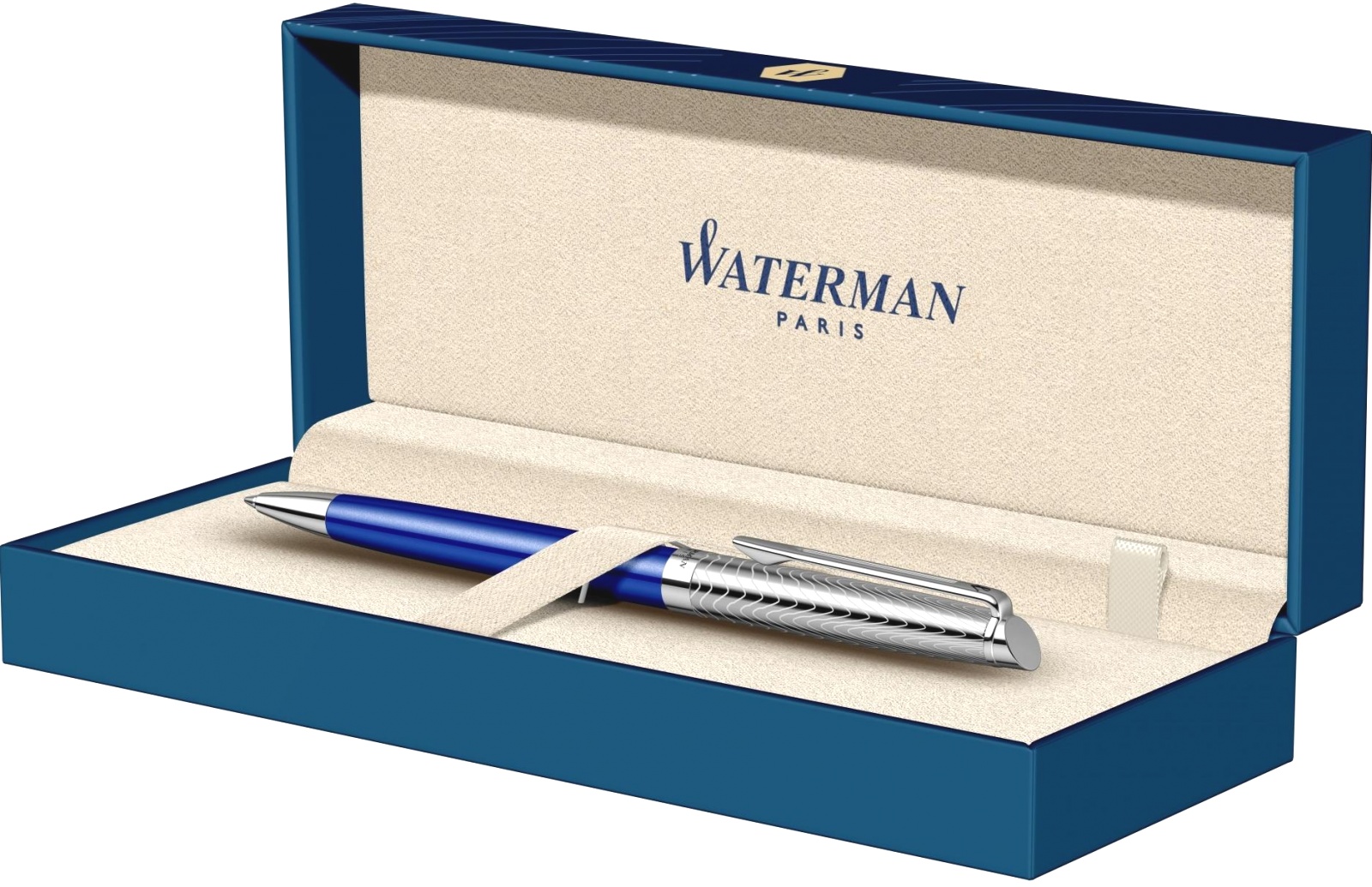  Ручка шариковая Waterman Hemisphere Deluxe 2018, Blue Wave CT, фото 4