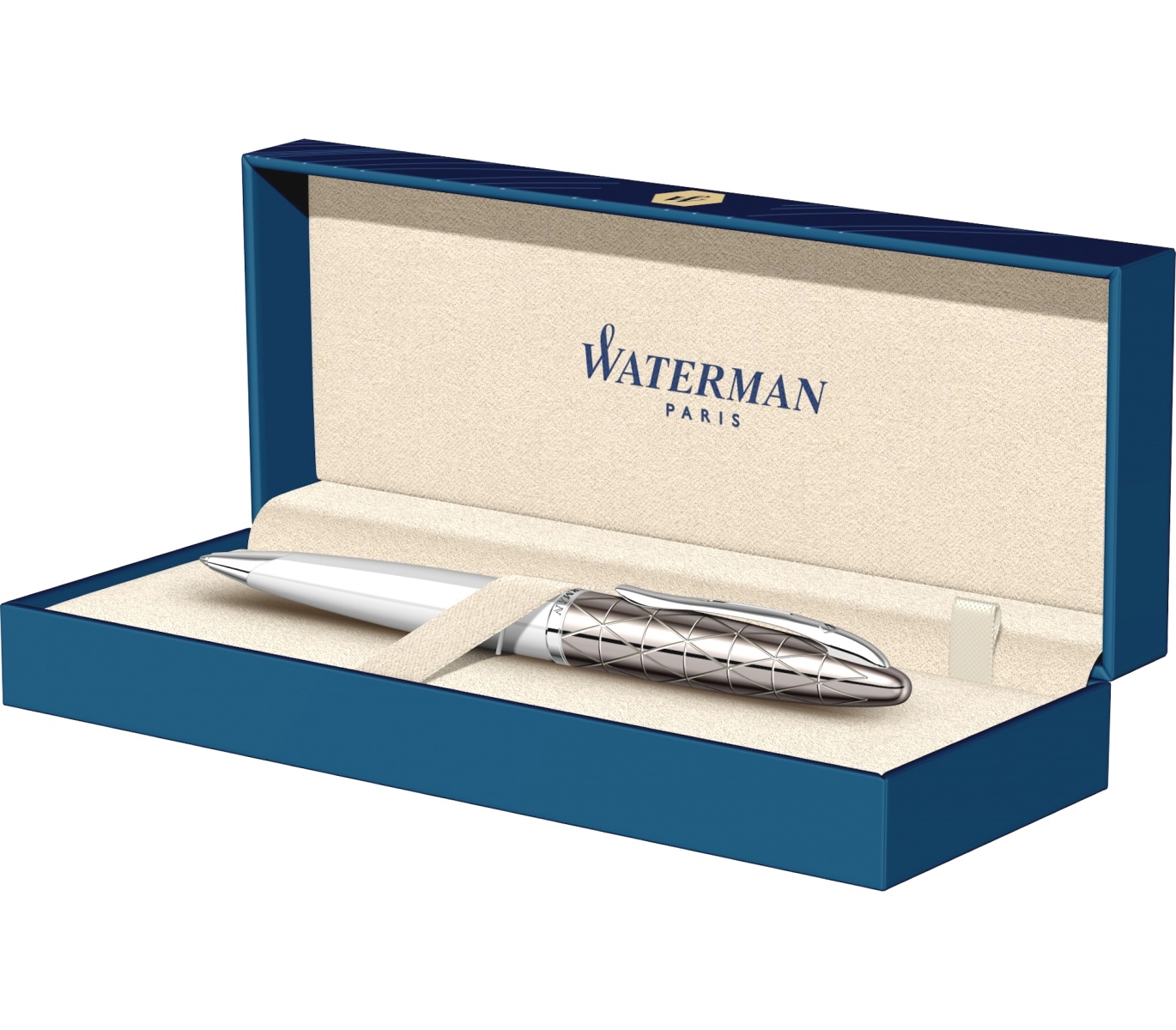 Шариковая ручка Waterman Carene Deluxe Contemporary, White ST, фото 4