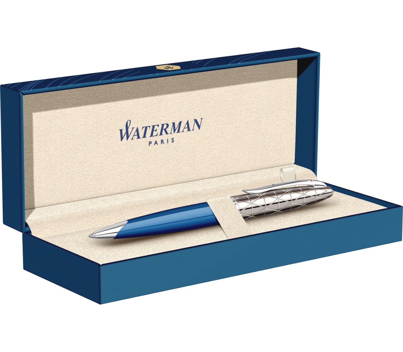 Шариковая ручка Waterman Carene Deluxe, Obsession Blue Lacquer / Gunmetal, фото 5