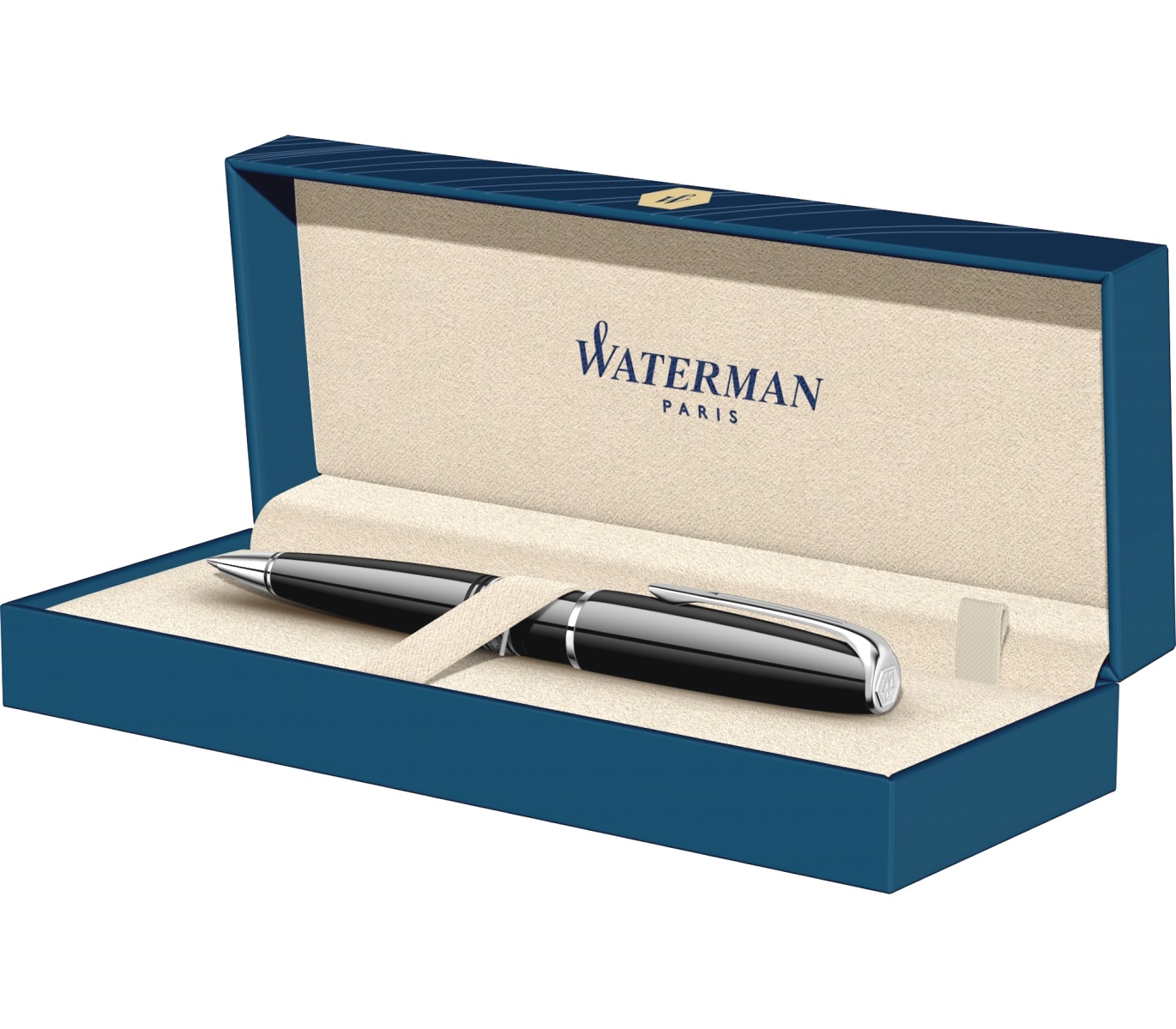 Шариковая ручка Waterman Charleston, Ebony Black CT, фото 4