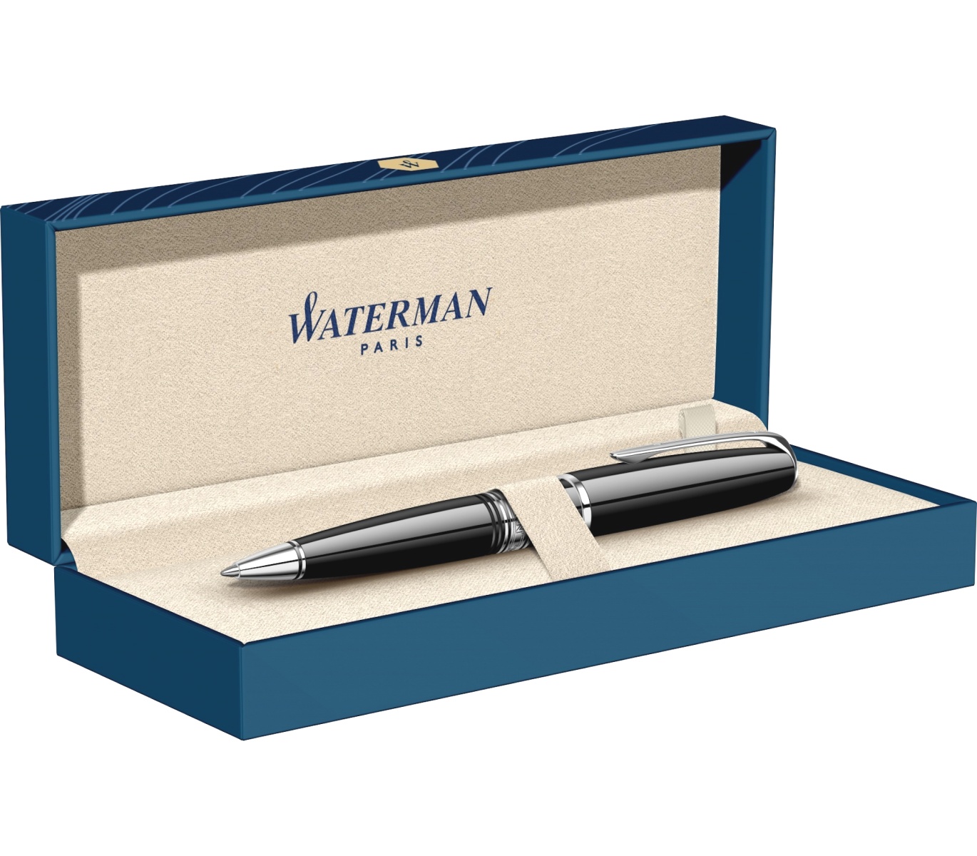 Шариковая ручка Waterman Charleston, Ebony Black CT, фото 5