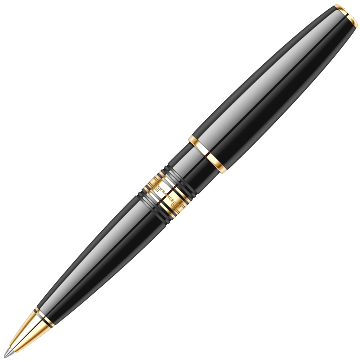 Шариковая ручка Waterman Charleston, Ebony Black GT, фото 3