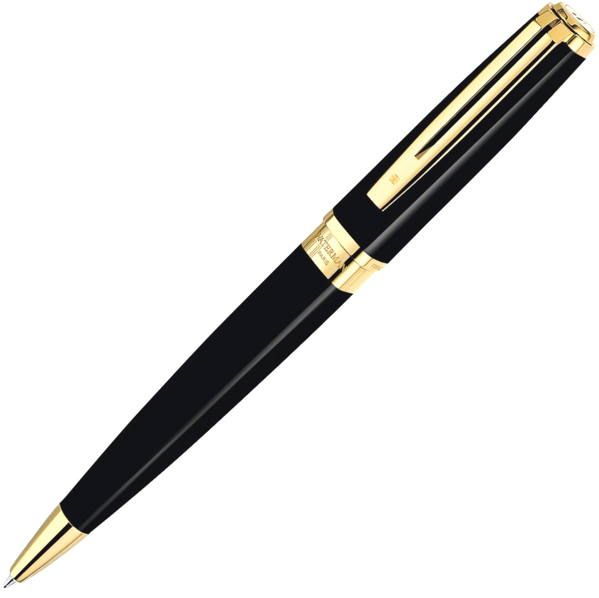 Шариковая ручка Waterman Exception Slim, Black Lacquer GT, фото 2