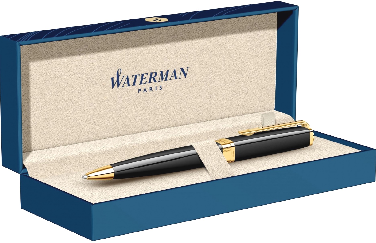 Шариковая ручка Waterman Exception Slim, Black Lacquer GT, фото 6