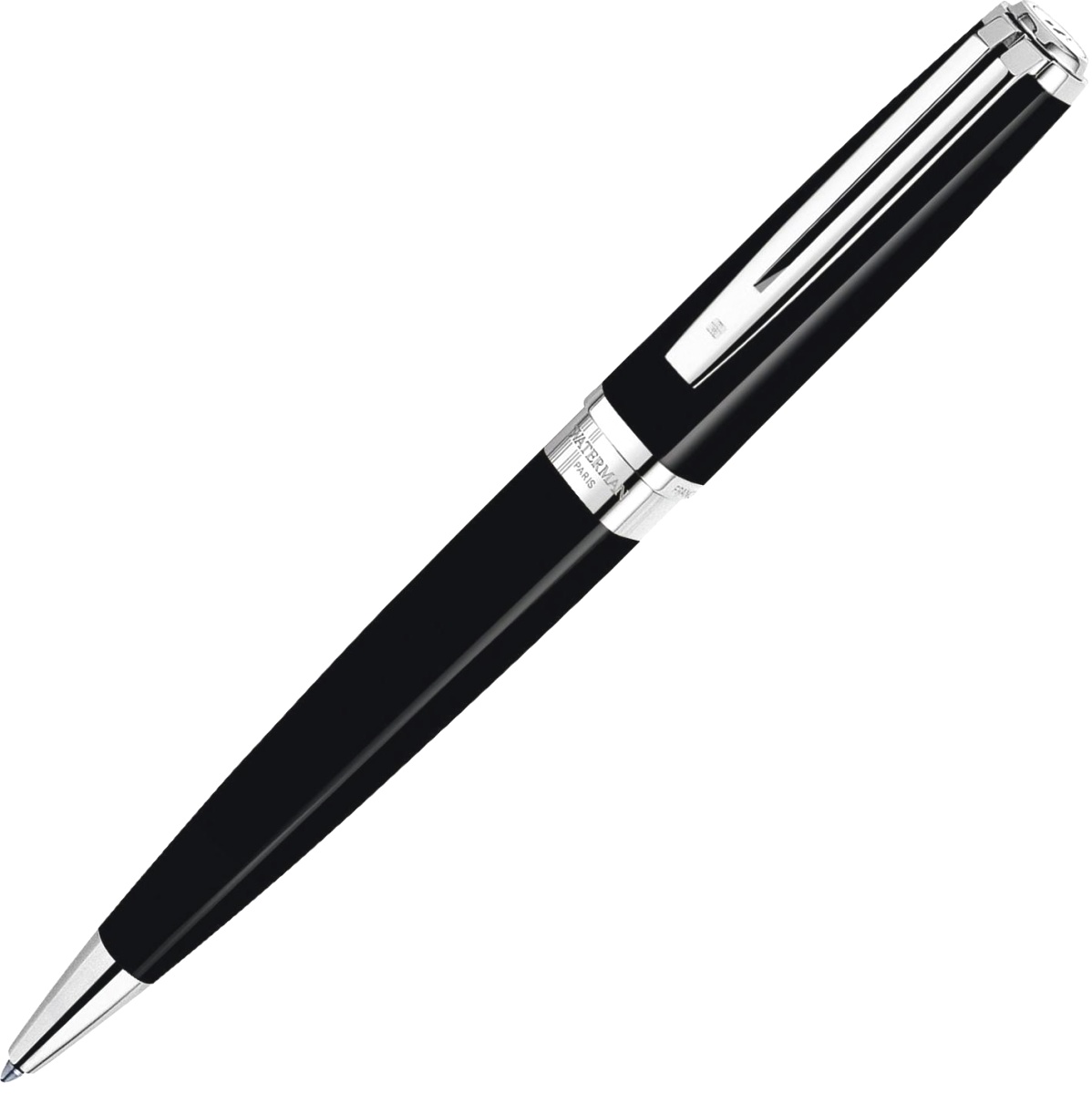 Шариковая ручка Waterman Exception Slim, Black Lacquer ST, фото 2